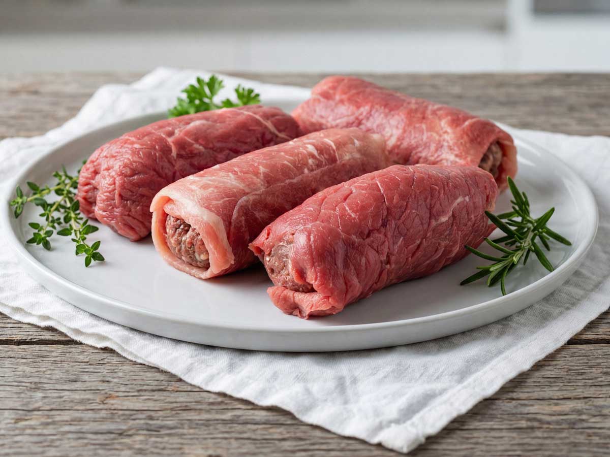Traditionele rundervinken op een bord